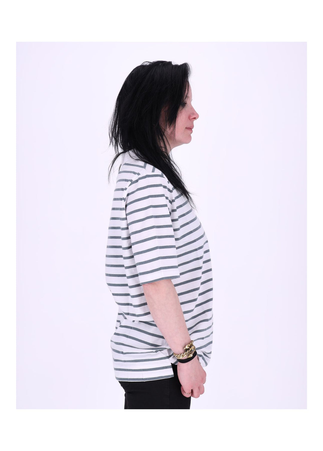 TARA M Damen Poloshirt gestreift