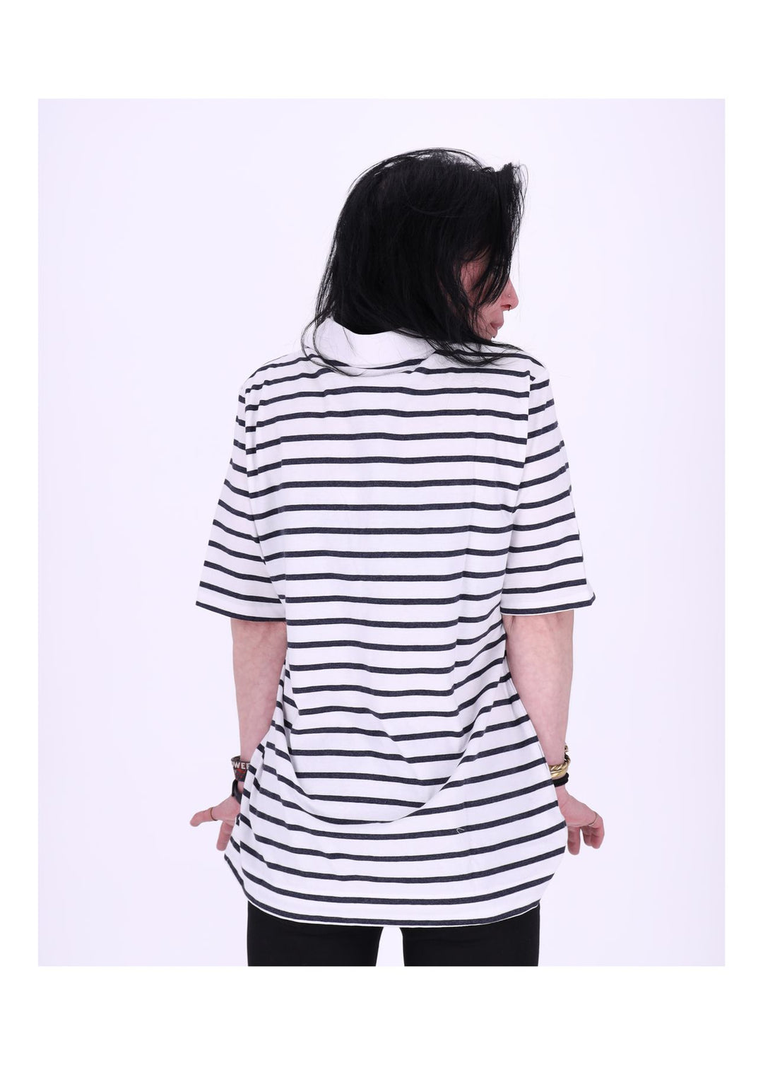 TARA M Damen Poloshirt gestreift