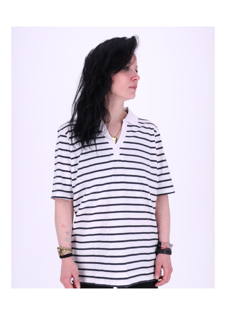 TARA M Damen Poloshirt gestreift
