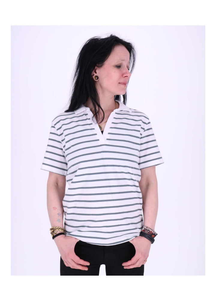 TARA M Damen Poloshirt gestreift