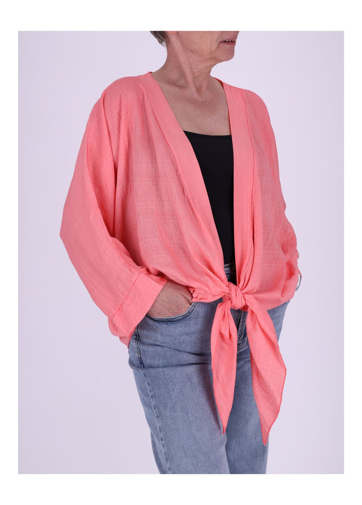 Splash of Color Blusenjacke zum Binden