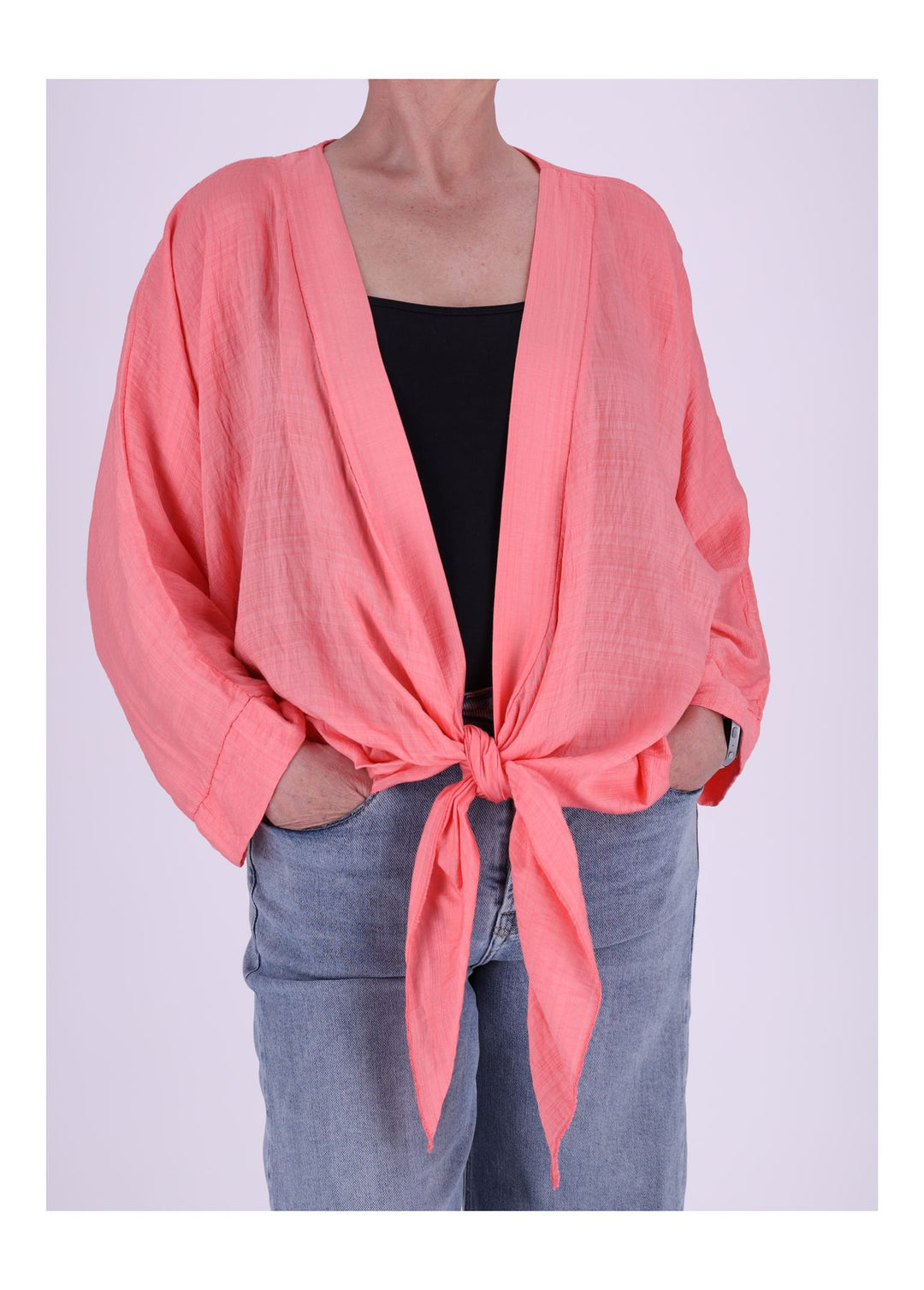 Splash of Color Blusenjacke zum Binden