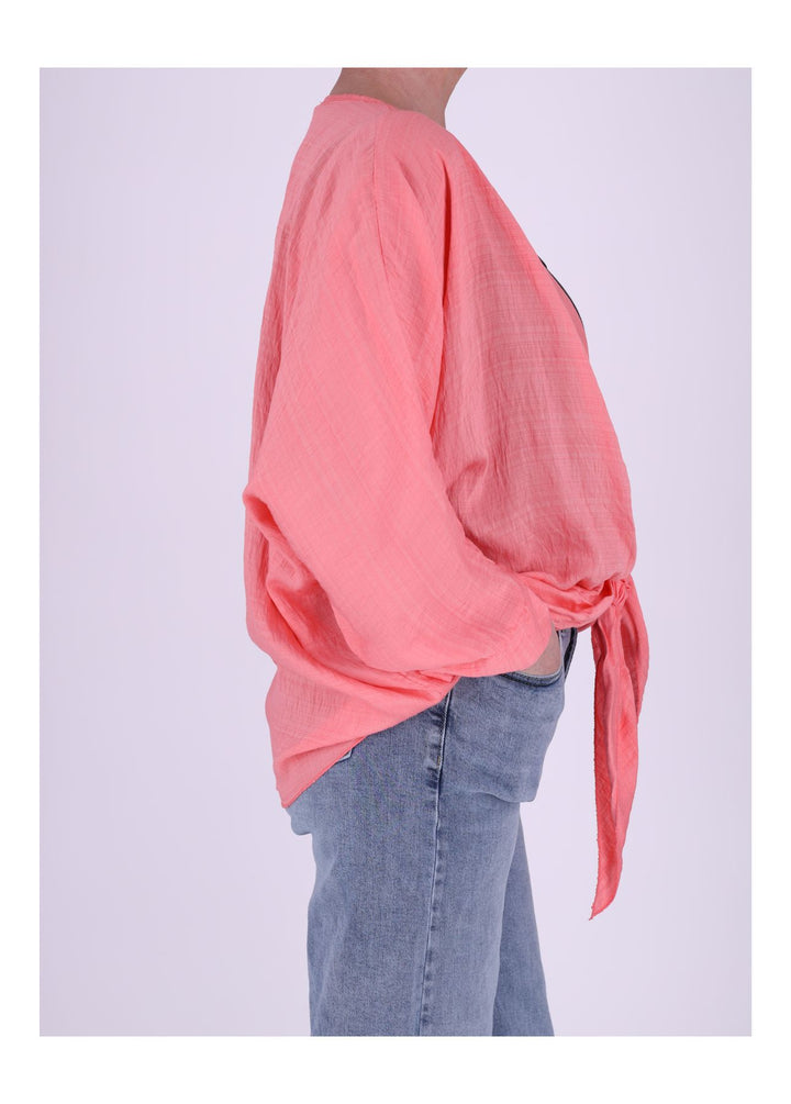 Splash of Color Blusenjacke zum Binden