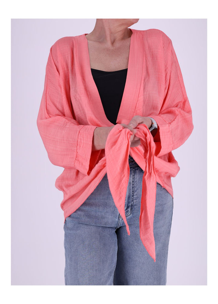 Splash of Color Blusenjacke zum Binden