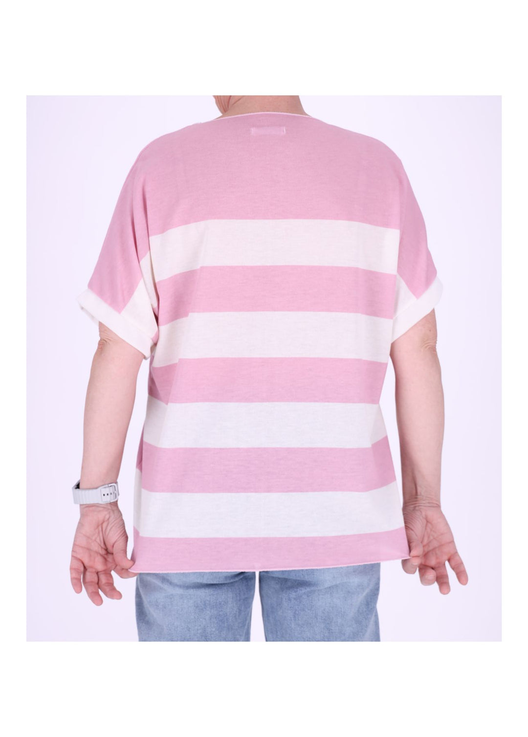 Splash of Color Damen T-Shirt Blockstreifen
