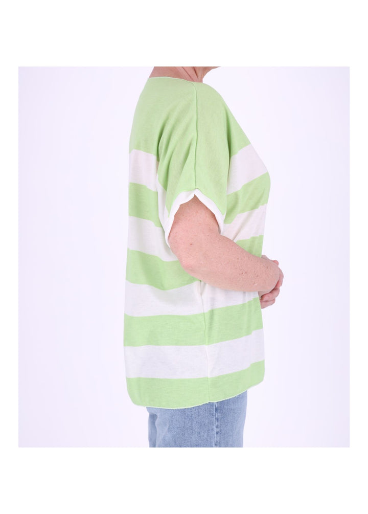 Splash of Color Damen T-Shirt Blockstreifen