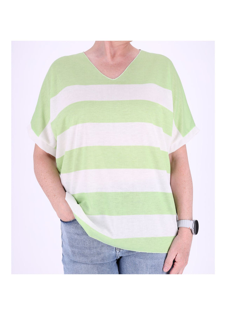 Splash of Color Damen T-Shirt Blockstreifen