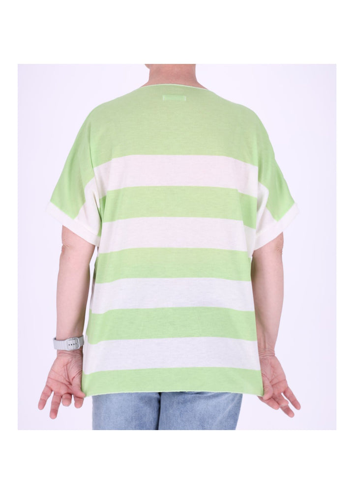 Splash of Color Damen T-Shirt Blockstreifen