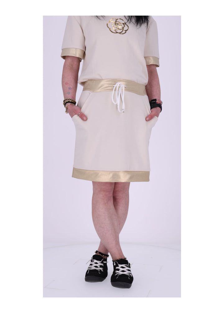 Sweatrock kurz Gold - Splash of Color