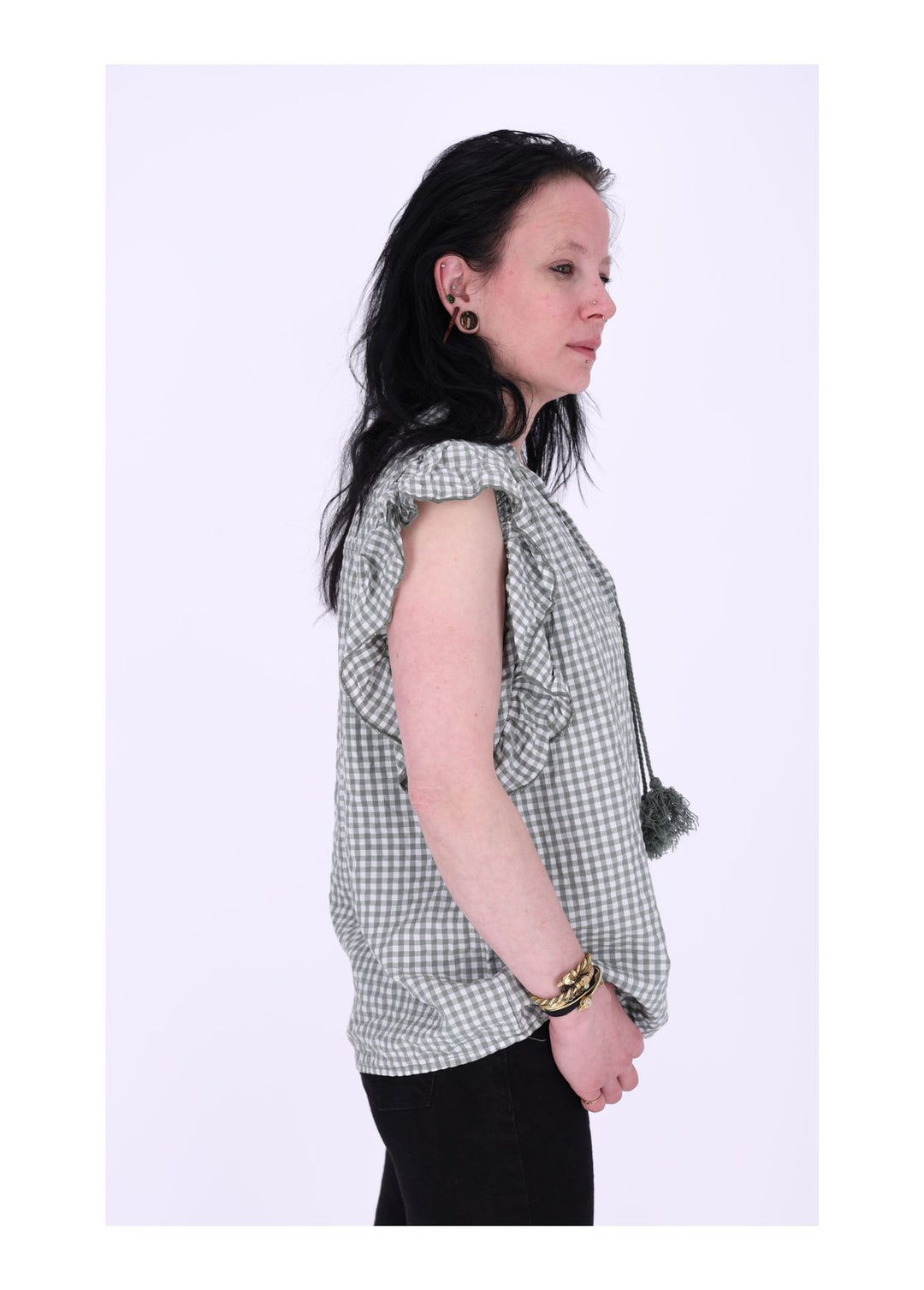 Splash of Color Blusenshirt Damen Kurzarm
