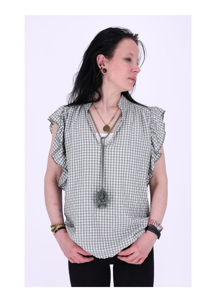 Splash of Color Blusenshirt Damen Kurzarm