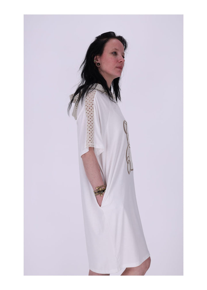 Splash of Color Sweatkleid mit Kapuze