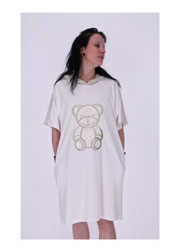 Splash of Color Sweatkleid mit Kapuze