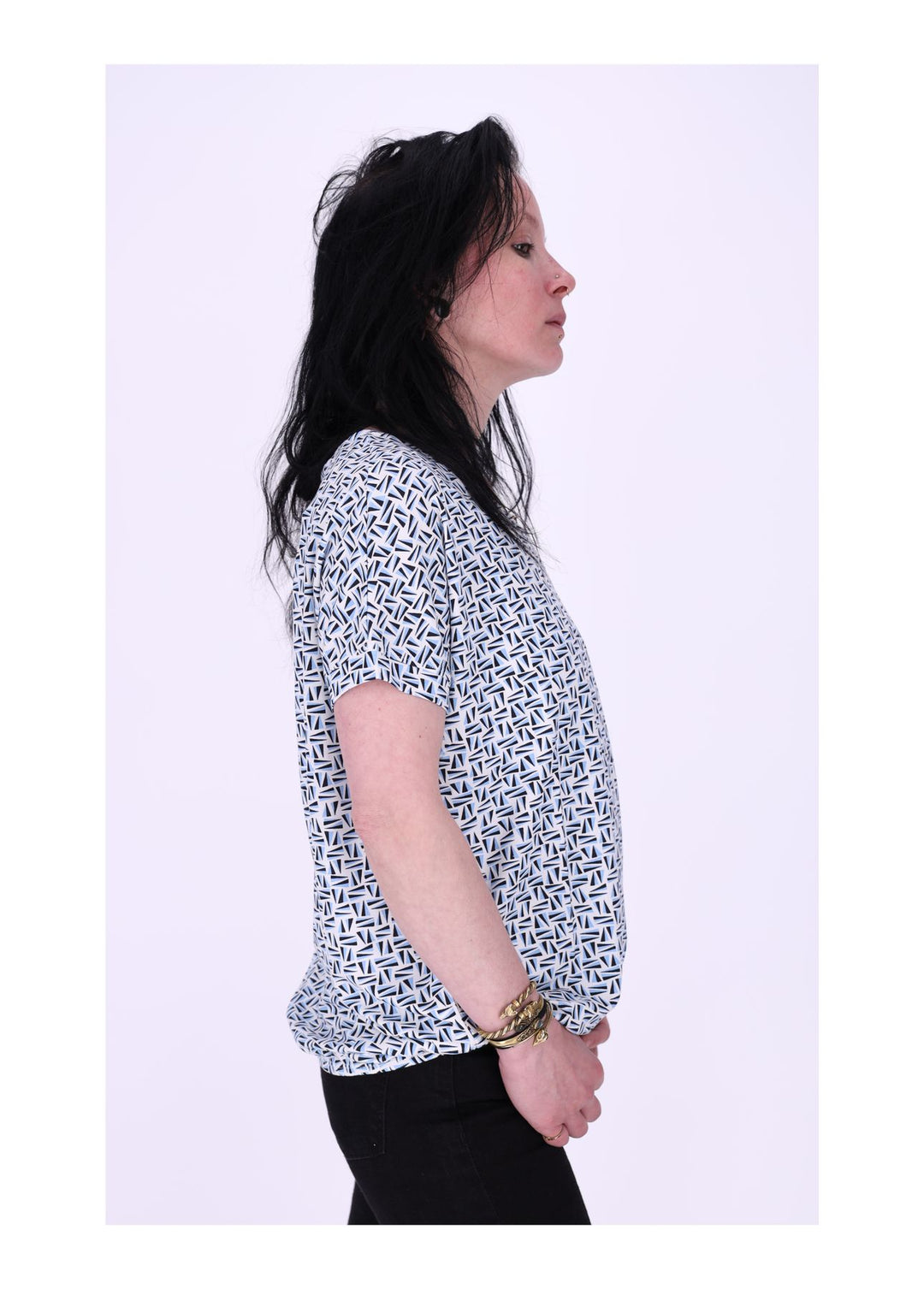 TARA M Damen T-Shirt geometrisch