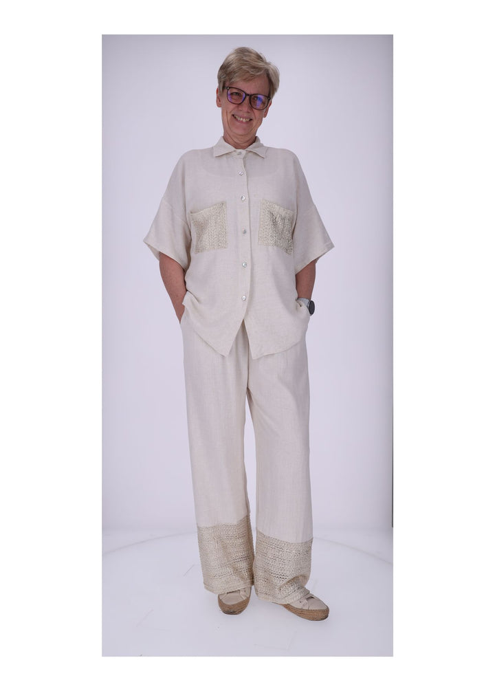 Splash of Color Bluse Damen gold