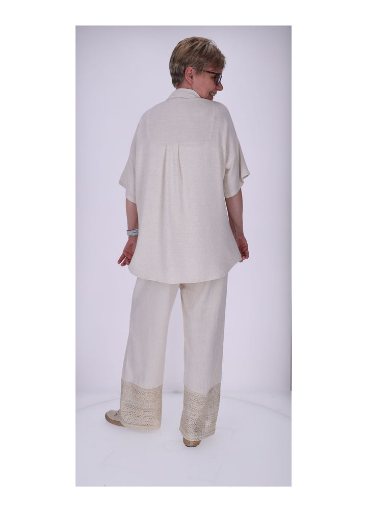 Splash of Color Bluse Damen gold