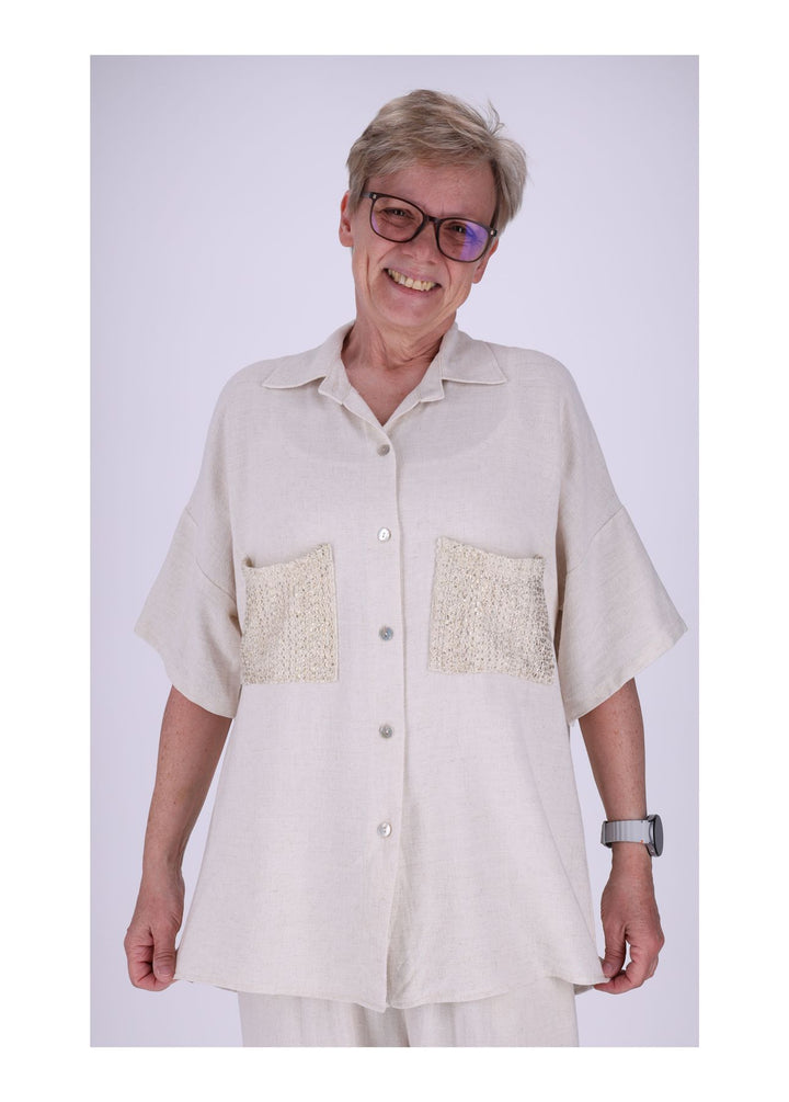 Splash of Color Bluse Damen gold