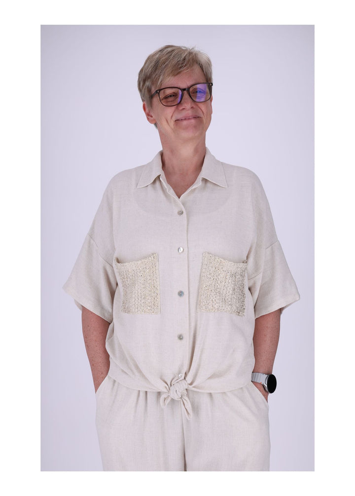 Splash of Color Bluse Damen gold