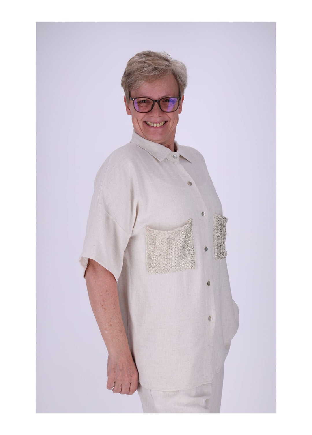 Splash of Color Bluse Damen gold