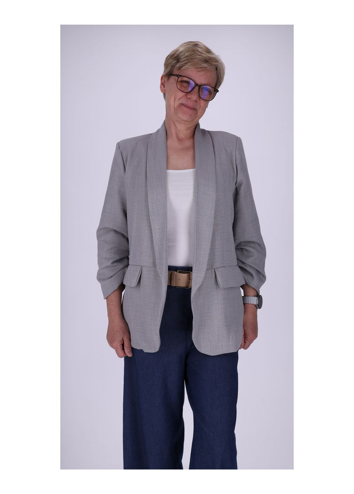 Splash of Color Damen Blazer Leinenoptik