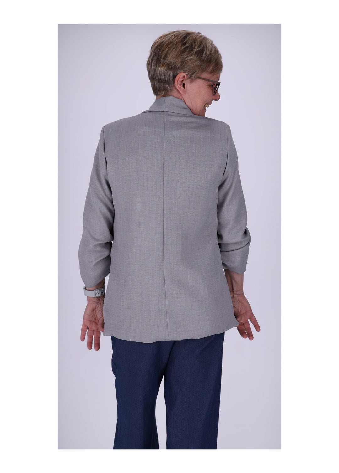 Splash of Color Damen Blazer Leinenoptik