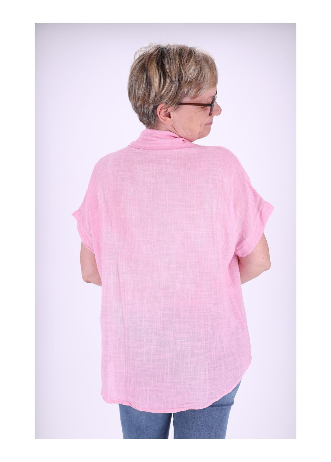 Splash of Color Damenbluse Leinenoptik