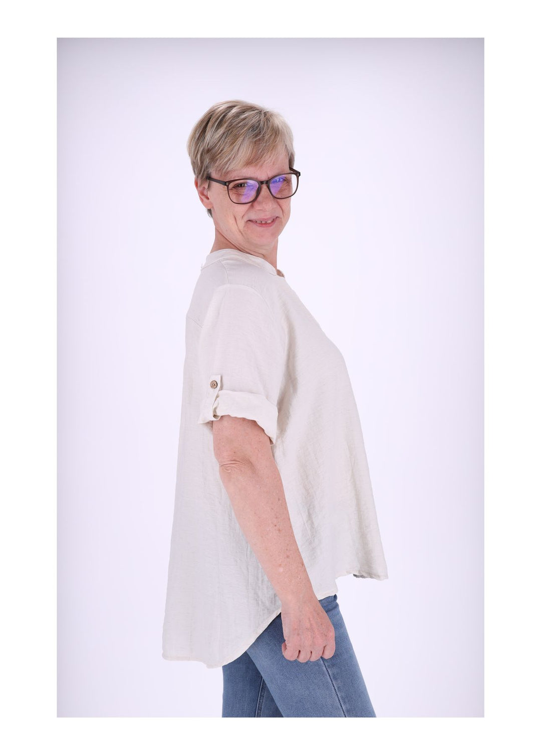Splash of Color Blusenshirt Kurzarm