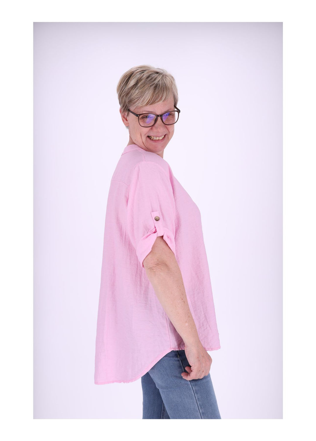 Splash of Color Blusenshirt Kurzarm