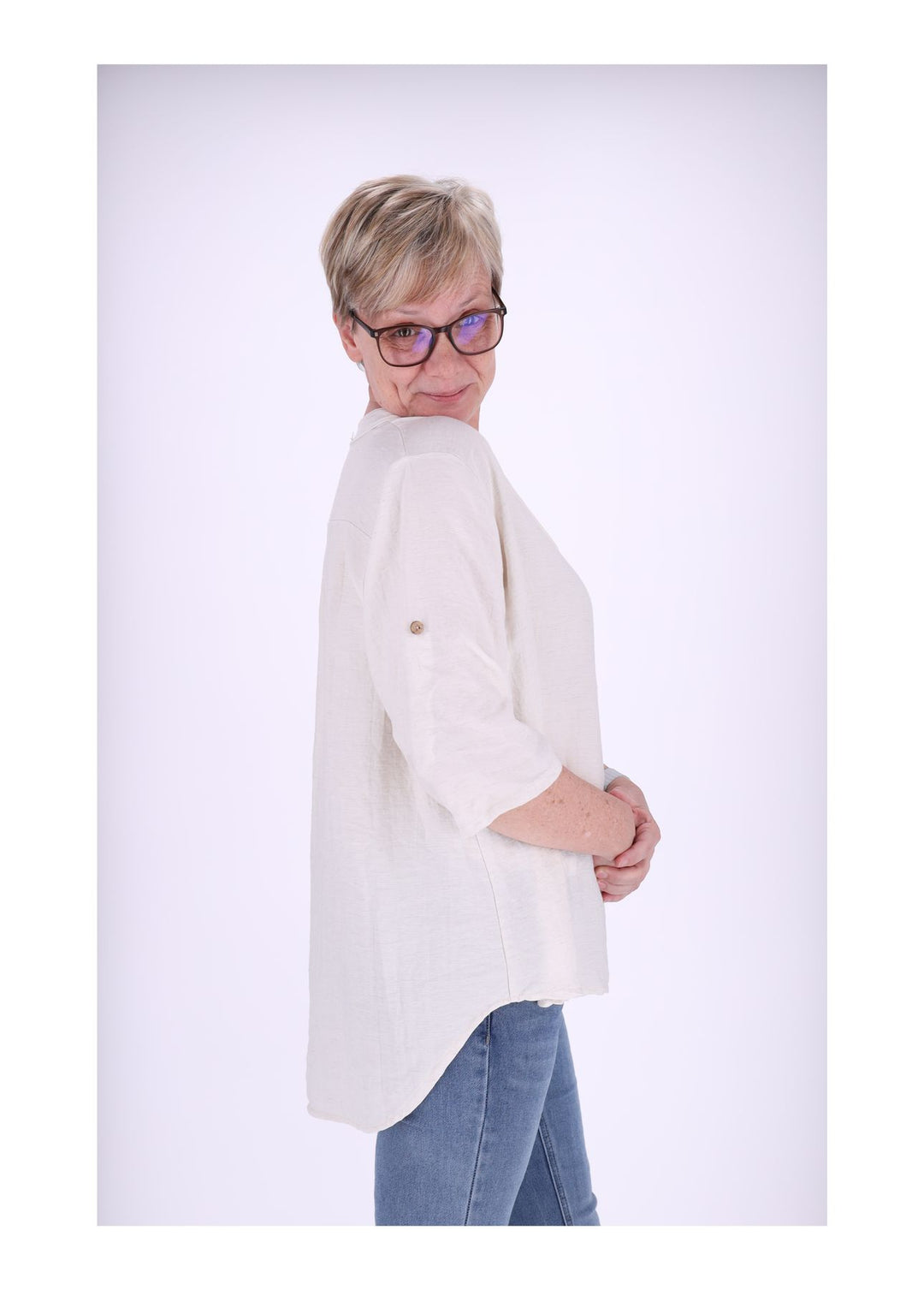 Splash of Color Blusenshirt Kurzarm