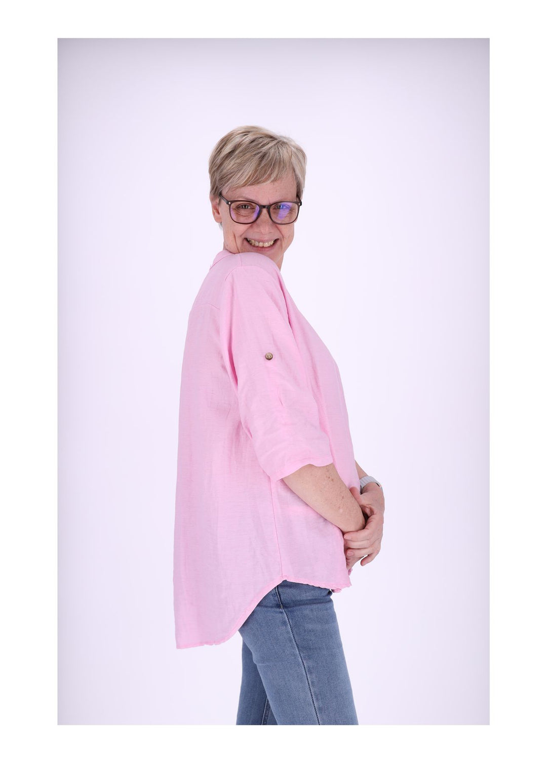 Splash of Color Blusenshirt Kurzarm