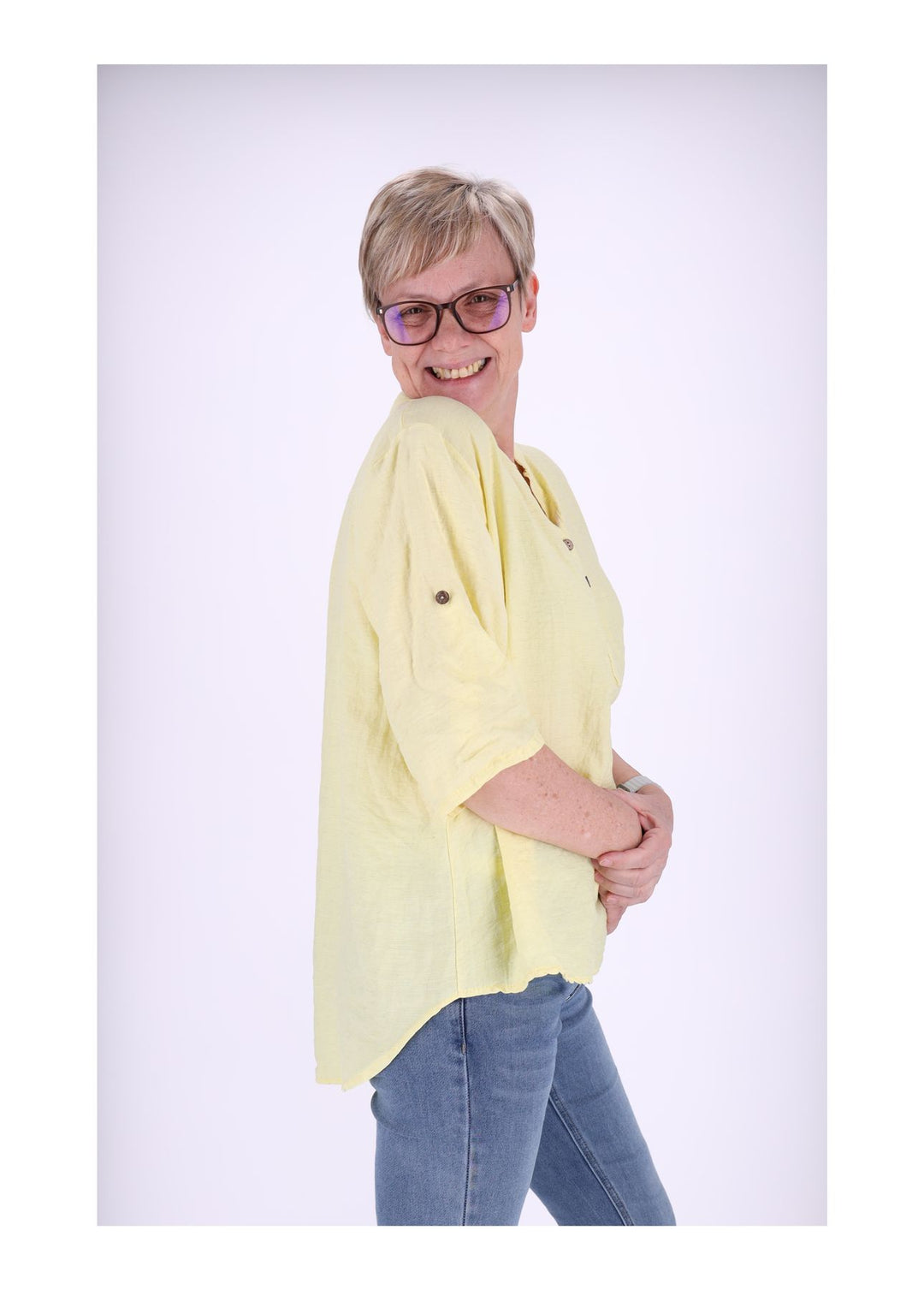 Splash of Color Blusenshirt Kurzarm