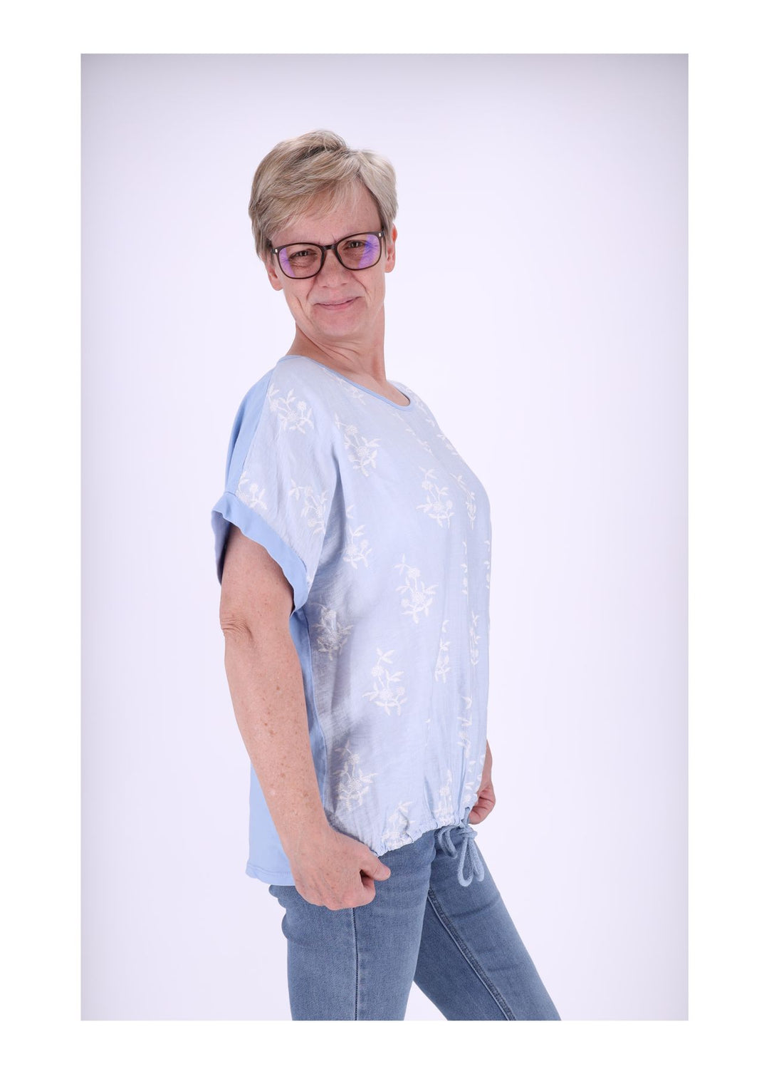 Splash of Color Damen T-Shirt Blumendruck
