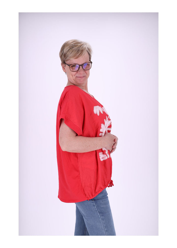 Splash of Color Damen T-Shirt Blumendruck