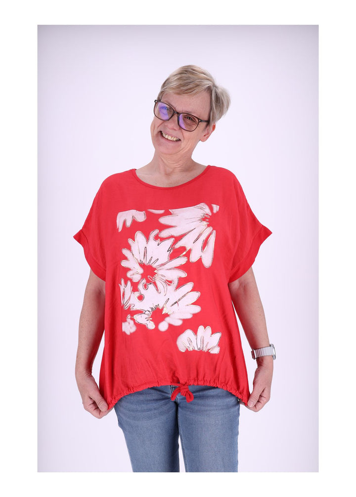Splash of Color Damen T-Shirt Blumendruck