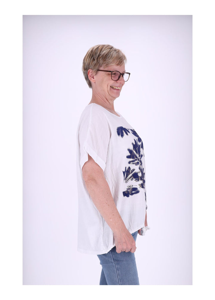 Splash of Color Damen T-Shirt Blumendruck