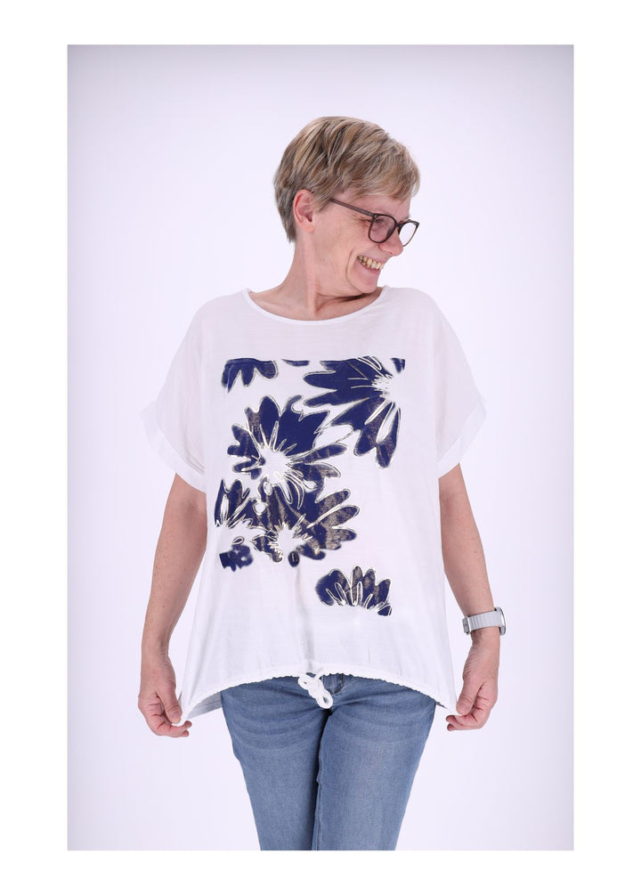 Splash of Color Damen T-Shirt Blumendruck