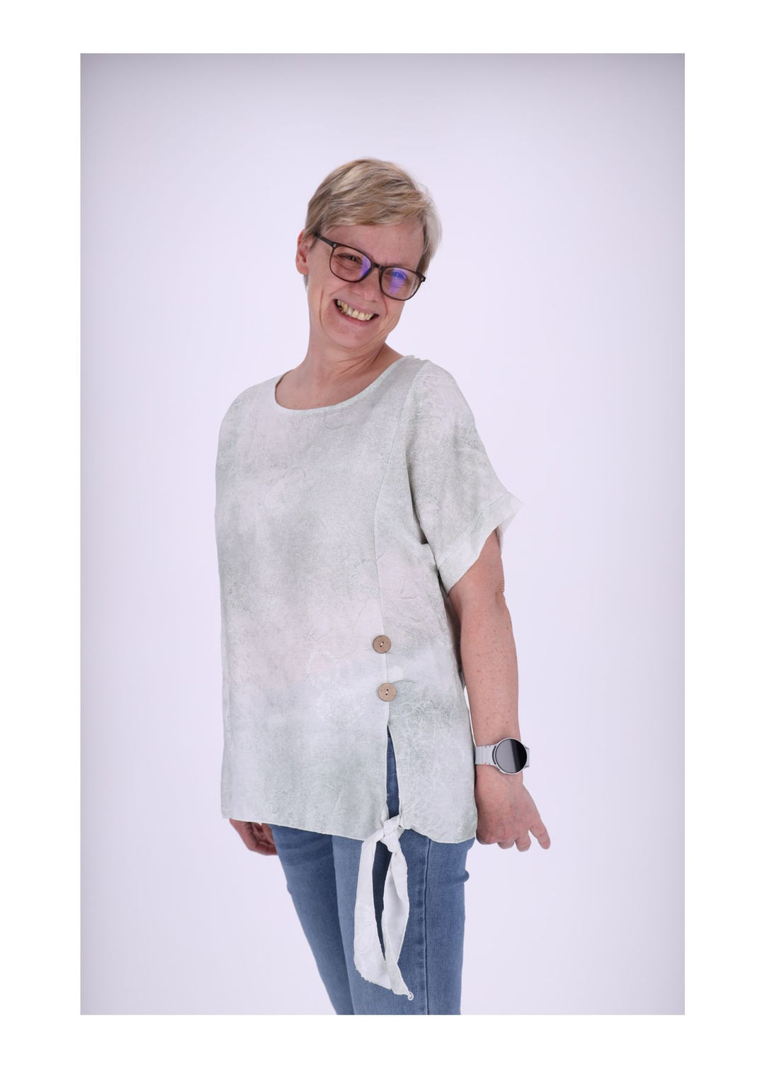 Splash of Color Damen T-Shirt Knoten