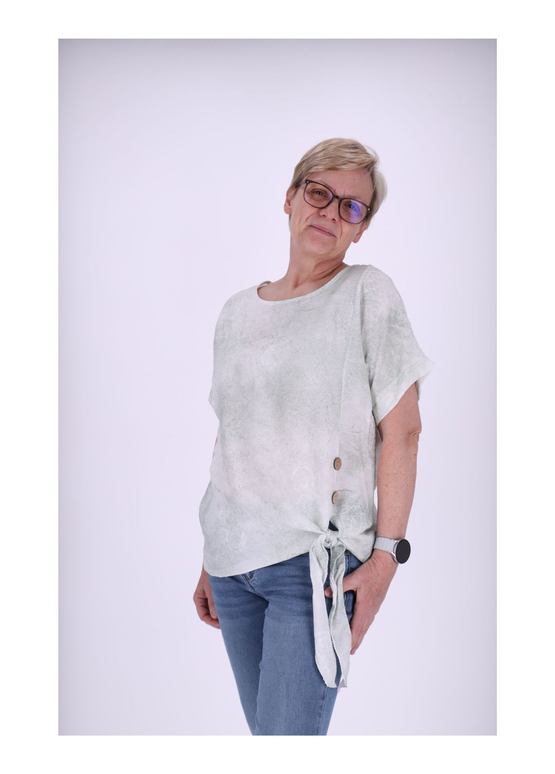 Splash of Color Damen T-Shirt Knoten