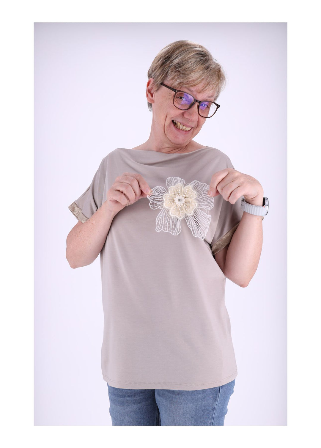 Splash of Color Damen T-Shirt Blüte