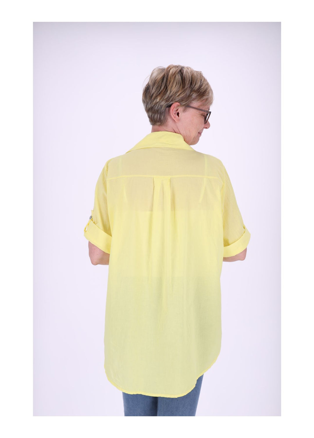 Splash of Color Bluse Kurzarm Stickerei