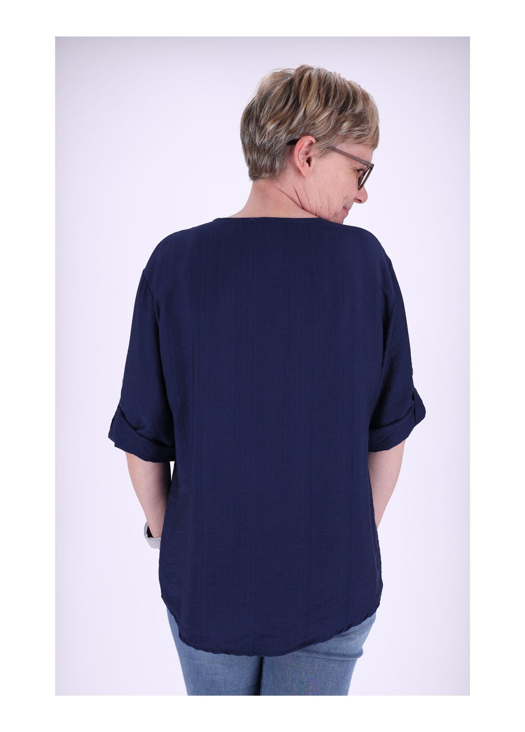 Splash of Color Krempelarm Shirt Damen