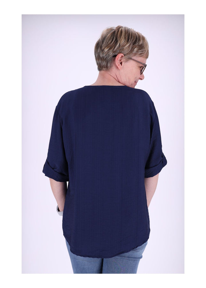 Splash of Color Krempelarm Shirt Damen