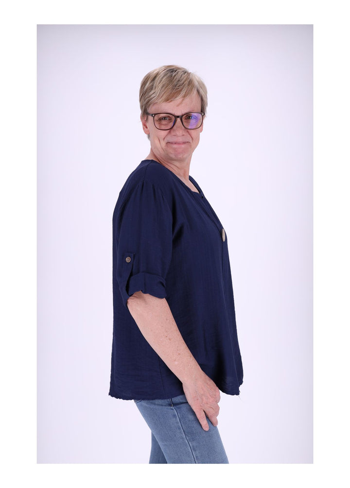 Splash of Color Krempelarm Shirt Damen