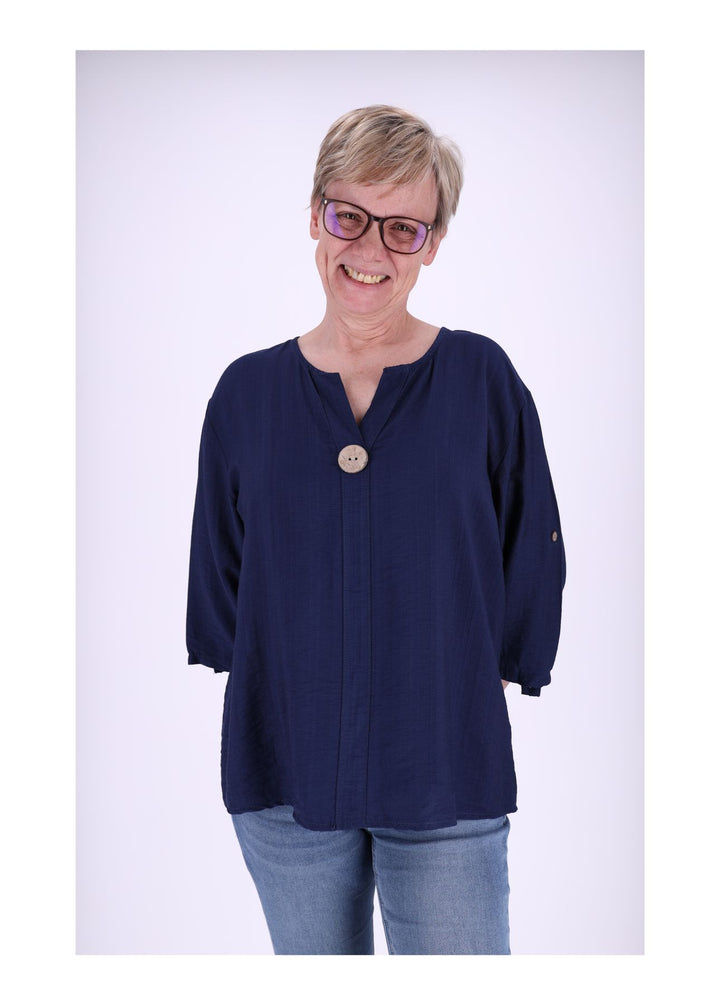 Splash of Color Krempelarm Shirt Damen