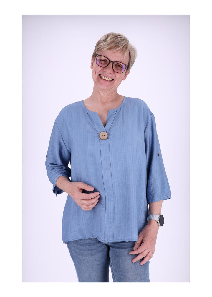 Splash of Color Krempelarm Shirt Damen
