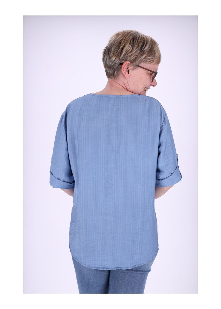 Splash of Color Krempelarm Shirt Damen