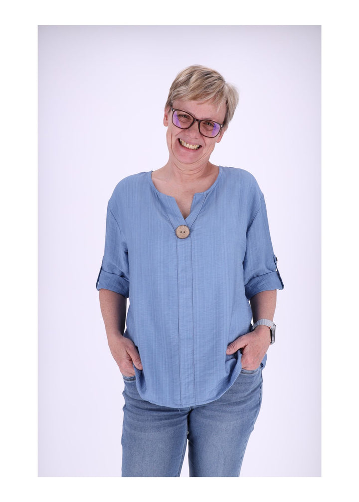 Splash of Color Krempelarm Shirt Damen