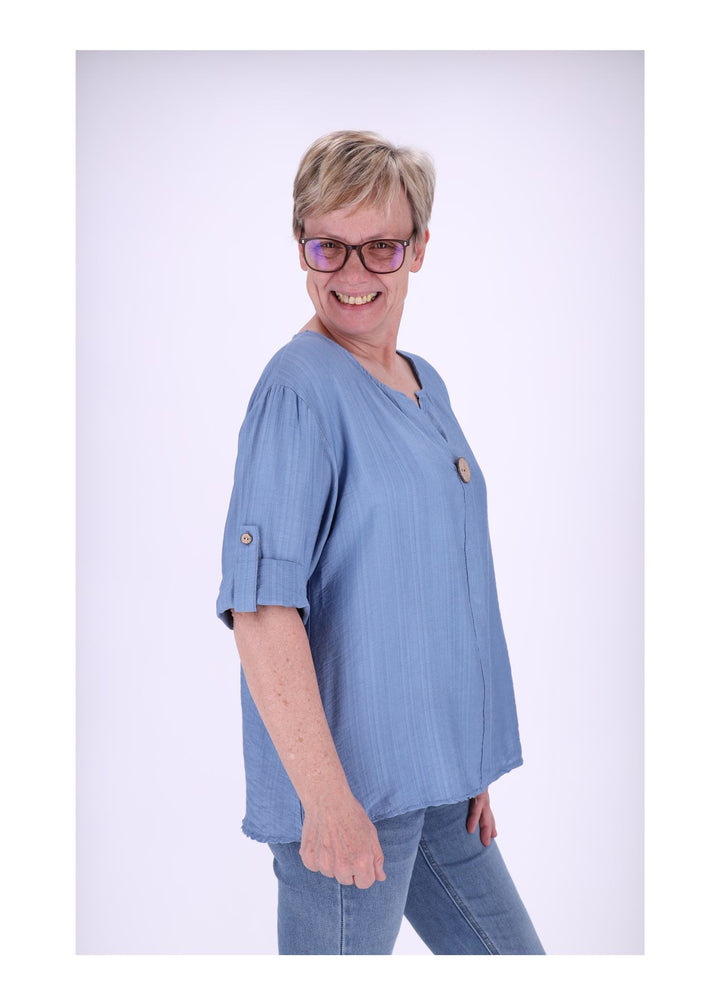Splash of Color Krempelarm Shirt Damen