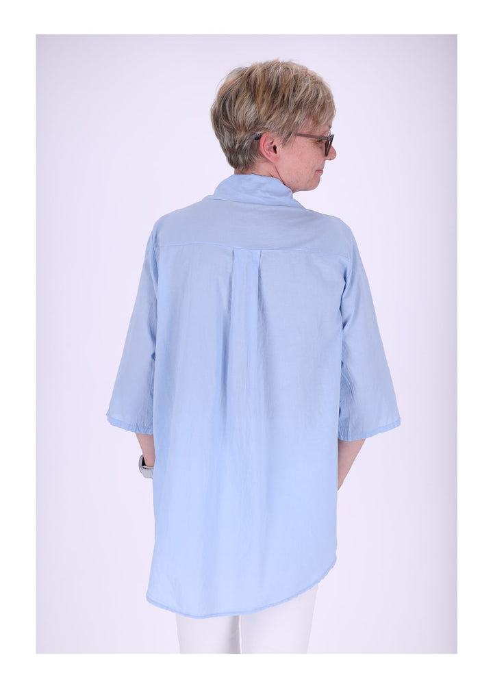 Splash of Color Bluse Kurzarm Stickerei