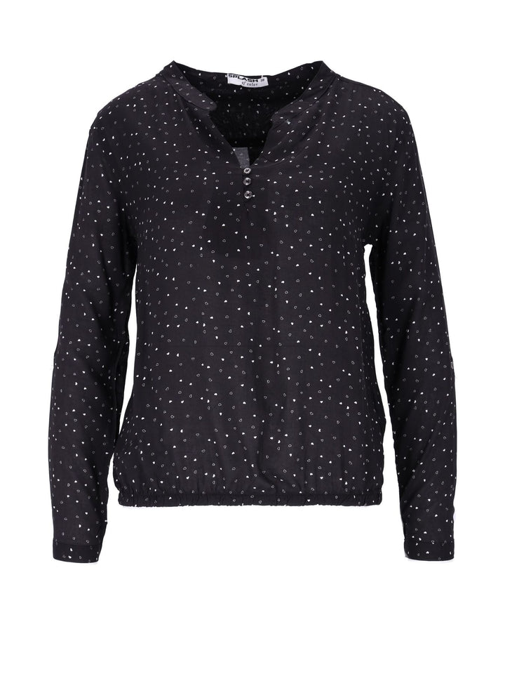 Splash of Color Damen Bluse Herzen